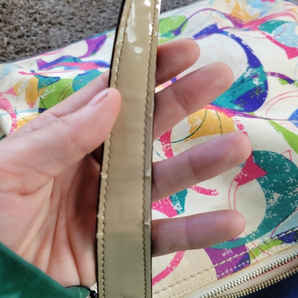 Coach Hallie Tote Poppy Ltd Edition Large Rainbow - Picture 8 of 12